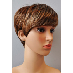 Peruka Krótka Brąz z Pasemkami Zuza 3 8/27/26+8