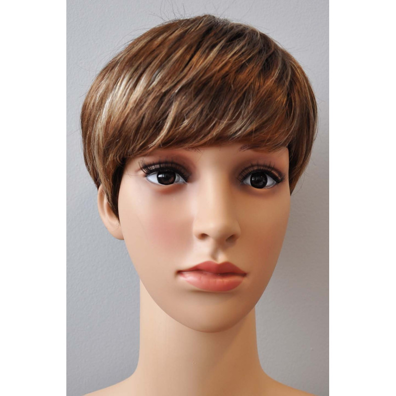 Peruka Krótka Brąz z Pasemkami Zuza 3 8/27/26+8