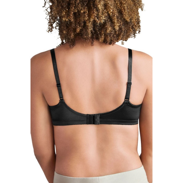 Miękki gorset bez fiszbin z kieszonkami i koronką Amoena Isabel black