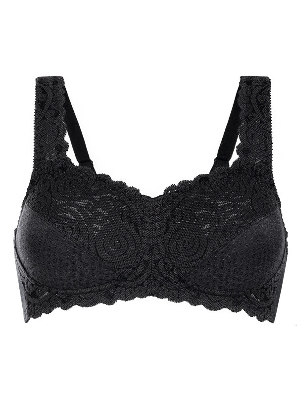 Biustonosz do protez piersi bez fiszbin czarny Amoena Jasmin SB