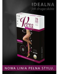 Rajstopy Przeciwżylakowe VEERA BEAUTY 70 DEN Ucisk Profilaktyczny Jasny Orzech