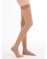 Pończochy Przeciwżylakowe Veera Forte CCL2 Czarne Otwarte palce II Klasa Ucisku