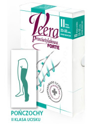 Pończochy Przeciwżylakowe Veera Forte CCL2 Karmel Zamknięte palce II Klasa Ucisku