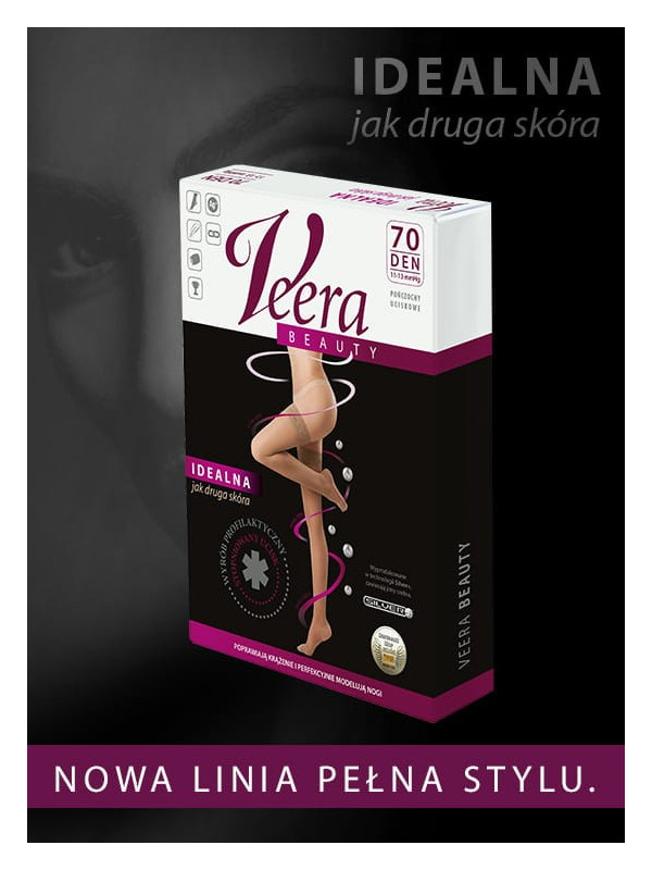Pończochy Przeciwżylakowe VEERA BEAUTY 70 DEN Ucisk Profilaktyczny