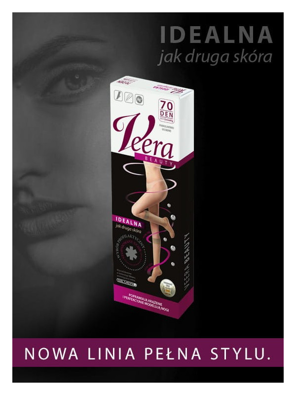 Podkolanówki Przeciwżylakowe Uciskowe Veera Beauty 70 den Solei Ucisk Profilaktyczny