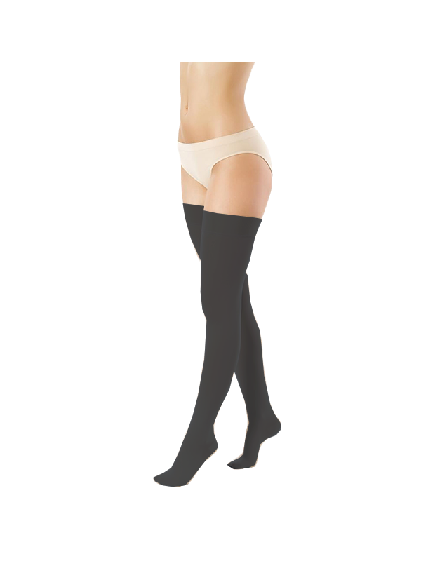 Pończochy Przeciwżylakowe Pani Teresa 1 klasa kompresji Zamknięte Długie PT 0406 Czarne - Pończochy medyczne uciskowe