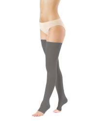 Pończochy Przeciwżylakowe Pani Teresa 1 klasa kompresji Otwarte Długie PT 0406 Grafitowe - Pończochy medyczne uciskowe