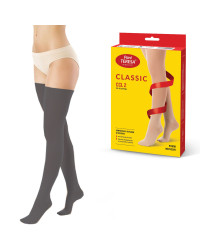 Pończochy Przeciwżylakowe Pani Teresa 2 klasa kompresji Zamknięte Długie PT 0403 Grafitowe - Pończochy medyczne uciskowe