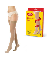 Pończochy Przeciwżylakowe Pani Teresa 2 klasa kompresji Zamknięte Krótkie PT 0403 Beż Pończochy medyczne uciskowe