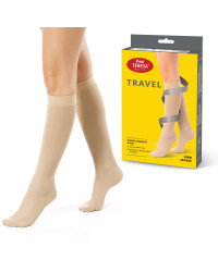Skarpety kompresyjne na podróż Pani Teresa Travel PT0419 Jasny Beż