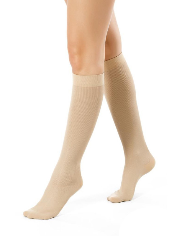 Skarpety kompresyjne na podróż Pani Teresa Travel PT0419 Jasny Beż