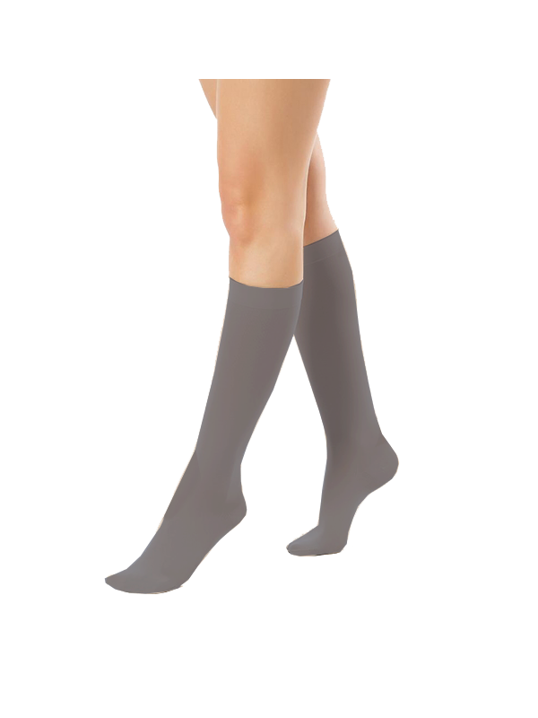 Podkolanówki Przeciwżylakowe Pani Teresa 1 klasa kompresji Zamknięte Długie PT 0408 Grafitowe - Podkolanówki medyczne uciskowe