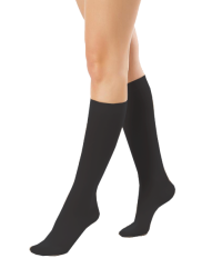 Podkolanówki Przeciwżylakowe Pani Teresa 2 klasa kompresji Zamknięte Długie PT 0405 Czarne - Podkolanówki medyczne uciskowe