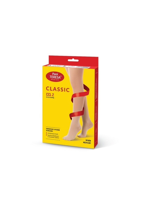 Rajstopy Przeciwżylakowe Ciążowe Pani Teresa 2 klasa kompresji Długie PT 0402 Beż