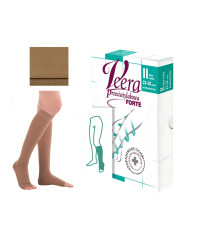 Podkolanówki Przeciwżylakowe Uciskowe Veera Forte CCL2 Karmel Otwarte palce II Klasa Ucisku