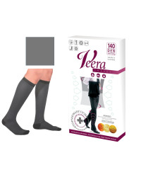Skarpety przeciwżylakowe Veera 140 den męskie szare