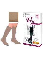 Skarpety przeciwżylakowe Veera MEN 140 den męskie beżowe