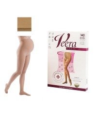 Rajstopy Ciążowe Na Żylaki Veera Ucisk I 140 DEN Beżowe