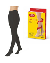 Rajstopy Przeciwżylakowe Pani Teresa 1 klasa kompresji Krótkie PT 0407 Czarne - Rajstopy medyczne uciskowe Czubek Otwarty