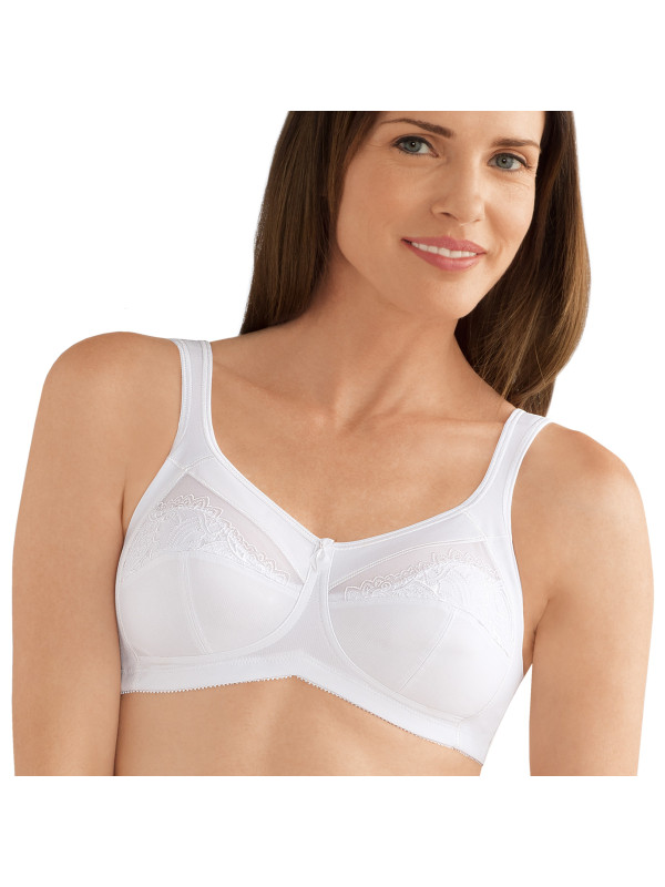 Elegancki miękki biustonosz bez fiszbin biały Amoena Isadora SB 0947