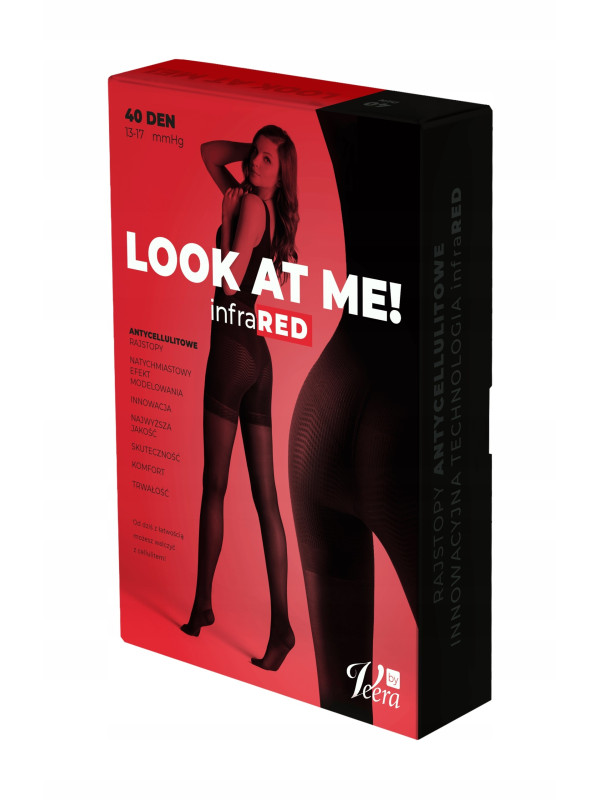 Rajstopy antycellulitowe Infrared Veera Czarne Den 40 13-17 mmHg – masaż mocny
