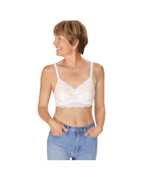 Elegancki biały gorset protetyczny dla amazonek Amoena Karolina wb