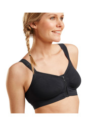 Biustonosz pooperacyjny uciskowy na zamek Carefix Anna czarny