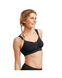 Biustonosz pooperacyjny uciskowy na zamek Carefix Anna czarny