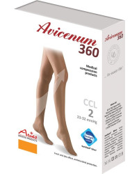 Rajstopy 2 klasa kompresji Aries Avicenum 360 DEN beżowe (natura)