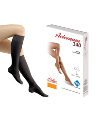Podkolanówki 1 klasa kompresji Aries Avicenum 140 DEN czarne