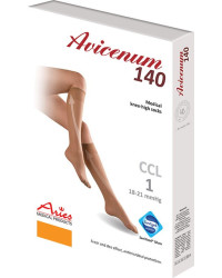 Podkolanówki 1 klasa kompresji Aries Avicenum 140 DEN czarne