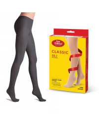 Rajstopy Przeciwżylakowe Pani Teresa 2 klasa kompresji Długie PT 0402 Grafitowe - Rajstopy medyczne uciskowe