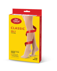 Rajstopy Przeciwżylakowe	Pani Teresa  2 klasa kompresji Krótkie PT 0401 Beżowe - Rajstopy medyczne uciskowe