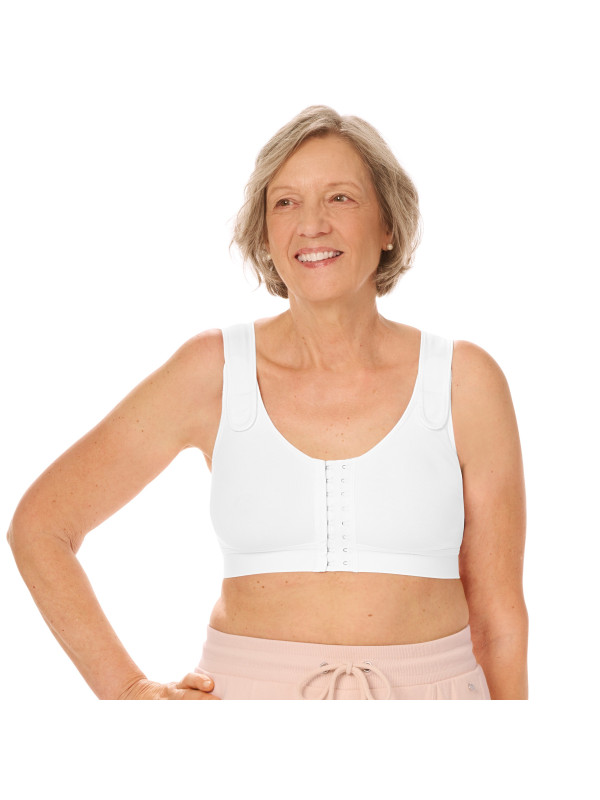 Biustonosz pooperacyjny kompresujący biały Amoena Sarah 0778