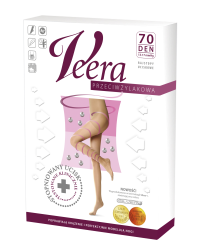 Rajstopy przeciwżylakowe ucisk profilaktyczny Veera czarne 70 DEN