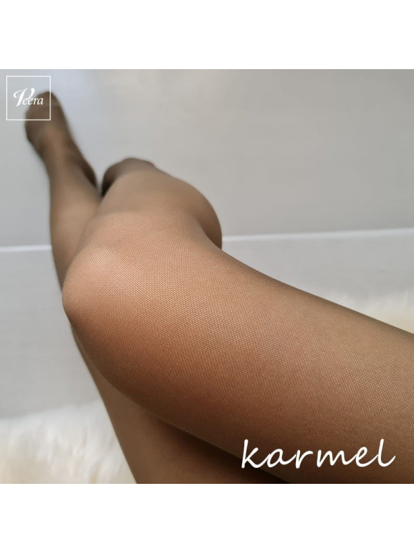 Rajstopy uciskowe na żylaki ucisk profilaktyczny Veera karmel 70 DEN