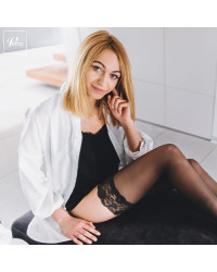 Pończochy Przeciwżylakowe Veera 140 den  Czarne I Klasa Ucisku