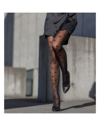 Rajstopy profilaktyczne Veera Fashion 70 DEN w serduszka