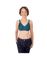 Biustonosz protetyczny dla amazonek bez fiszbin turkus Amoena Nancy SB 44882