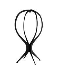 Czarny stojak na perukę naturalną lub syntetyczną Nah