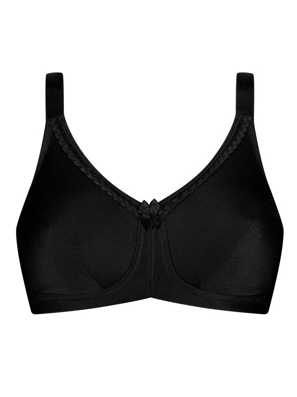 Biustonosz miękki bez fiszbin lśniący czarny Amoena Rita SB 2004