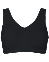 Biustonosz protetyczny do protez piersi w kwiaty czarny Natalia Thuasne