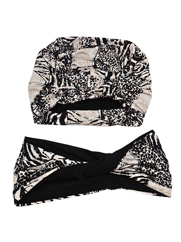 Turban bambusowy z opaską na głowę lub szyję po chemii Grace