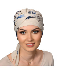Chusta przeciwsłoneczna turban po utracie włosów na lato Amy Mousseline