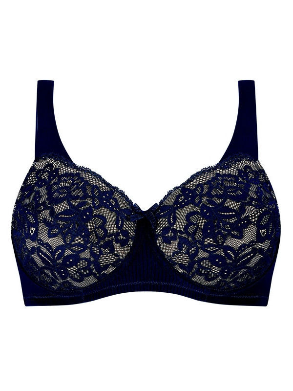 Biustonosz po mastektomii z fiszbinami Amoena Kyra granat WB