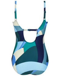 Strój jednoczęściowy na plażę basen z kieszonkami na protezę Amoena Lisbon OP 71752