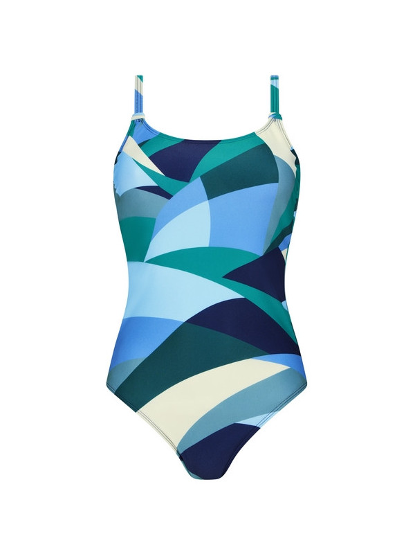 Strój jednoczęściowy na plażę basen z kieszonkami na protezę Amoena Lisbon OP 71752