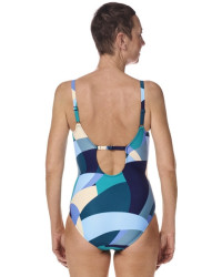 Strój jednoczęściowy na plażę basen z kieszonkami na protezę Amoena Lisbon OP 71752