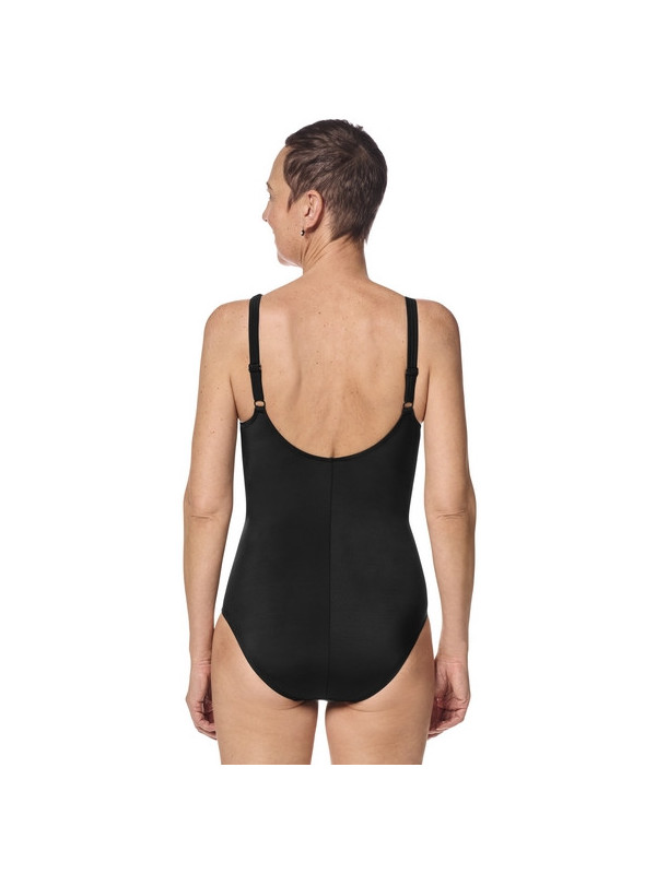 Elegancki czarny gorset kąpielowy do noszenia protezy Amoena Ravello OP 71731