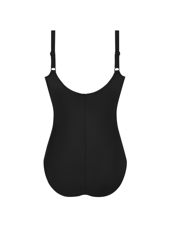 Elegancki czarny gorset kąpielowy do noszenia protezy Amoena Ravello OP 71731